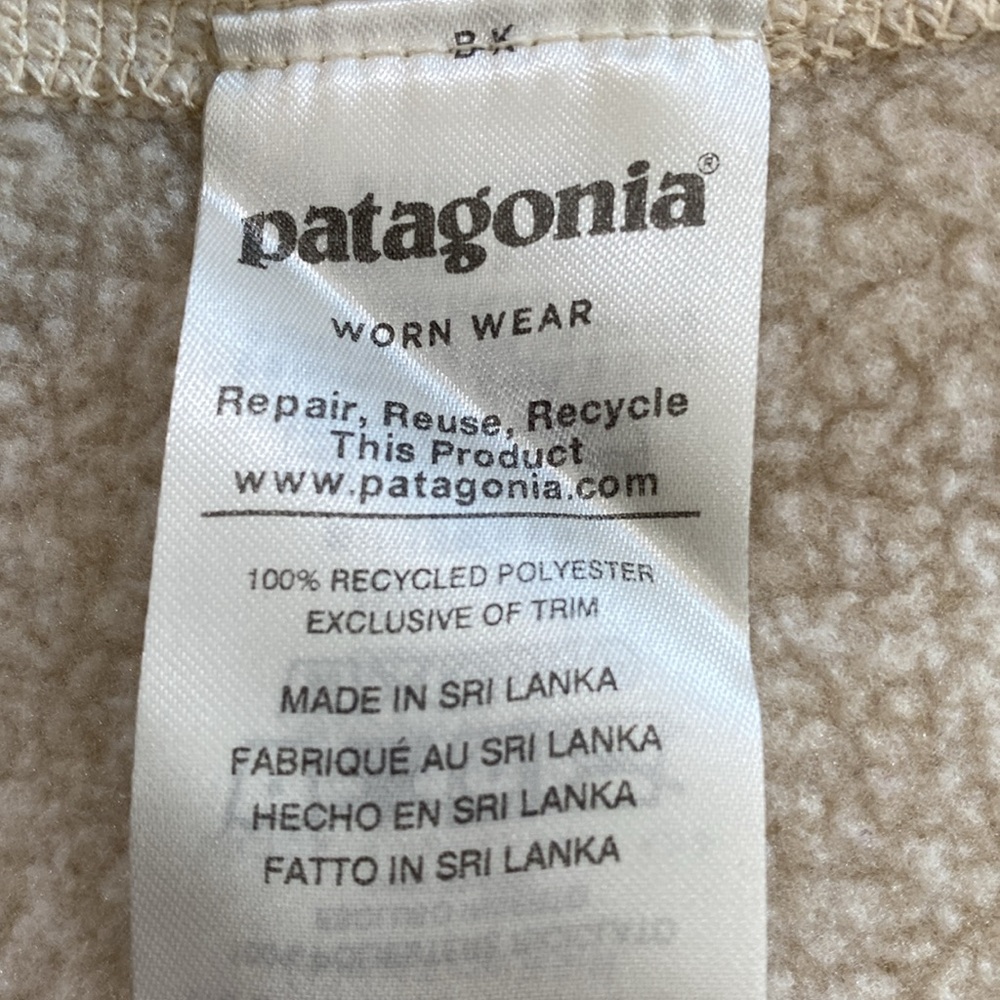 Patagonia‎ Women's 1/4 Quarter Zip Better Sweater Pullover in Oyster White Small - Picture 10 of 11